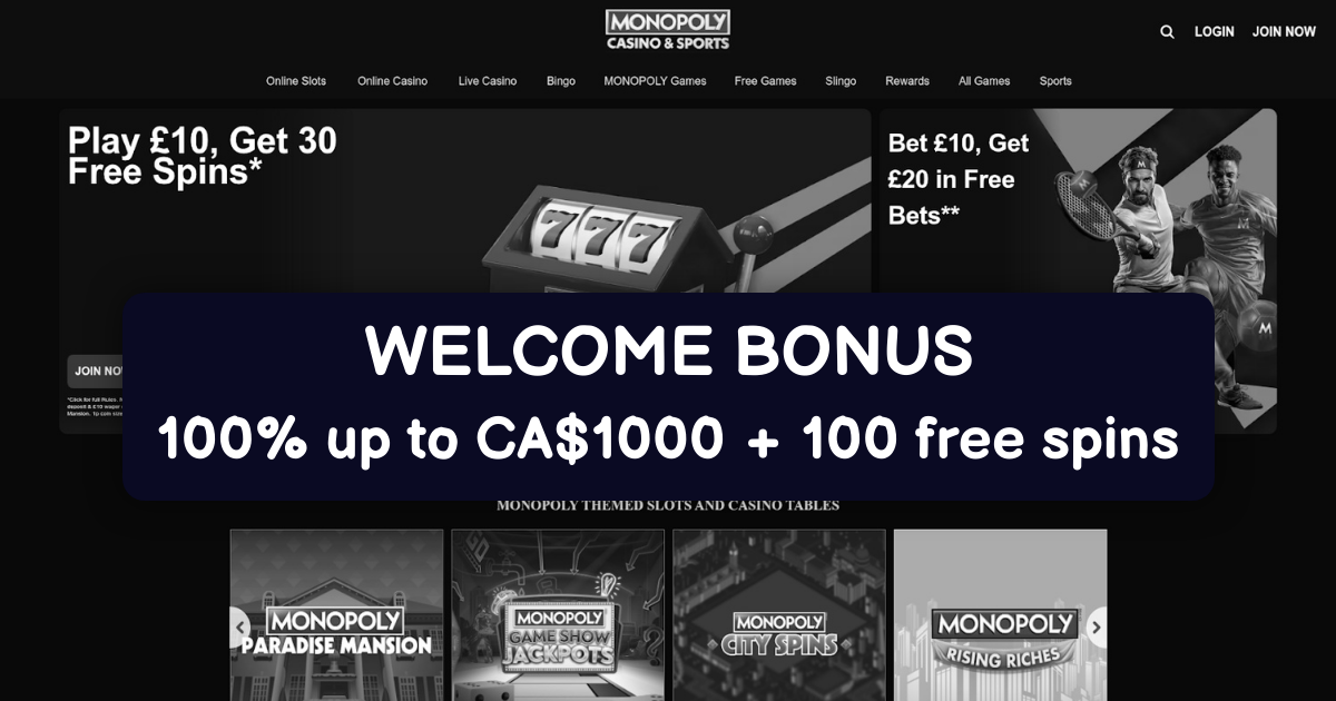 MONOPOLY Casino Canada - Top Online Slots & Fast Payouts